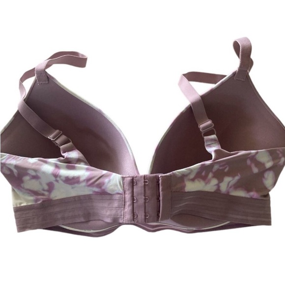 Auden Orchid leaves lavender and white Wirefree push-up Bra Size 38C - Picture 2 of 11